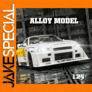 GTR Alloy Model Car White Red Racing Design