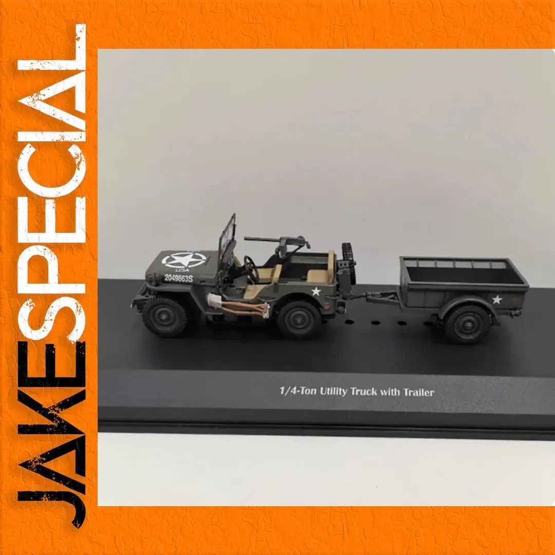 IXO 1/43 1/4-Ton Utility Truck Model with Trailer 1 IXO 1/43 1/4-Ton Utility Truck Model with Trailer