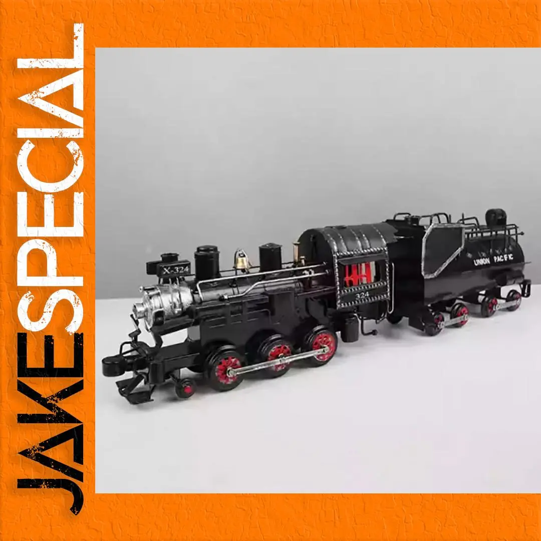 Vintage Steam Train Model Decoration 67x10x15 cm 1 Vintage Steam Train Model Decoration 67x10x15 cm