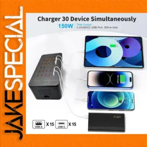 150W 30-Port USB Charger Hub