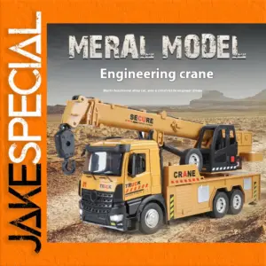 Large Metal Die-cast Crane Model  Yellow