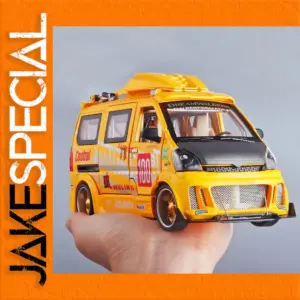 Vibrant Yellow Zinc Alloy Van Model