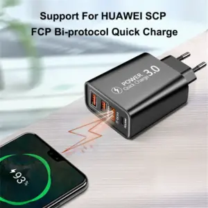 USB 30W Fast Charger with 4 Ports 12 A3d67d5b3b156488dac5592a3c2ab7bf2N