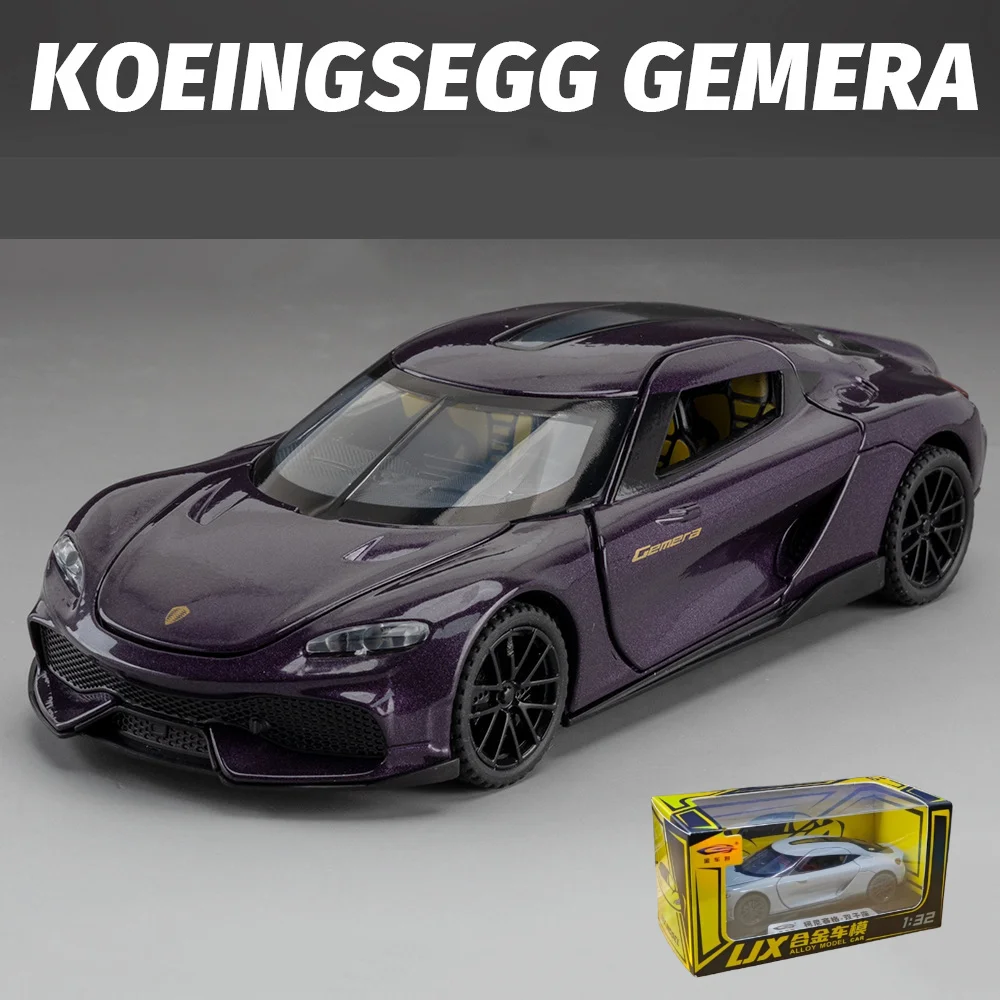 1:32 Scale Metallic Silver Die-Cast Supercar Model 10 1:32 Scale Metallic Silver Die-Cast Supercar Model - Image 10