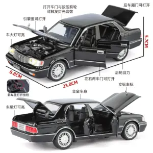 1:32 Crown Alloy Diecast Model Car Black Sedan 14 S0334b0c463f444dca26e67cfddf18205h