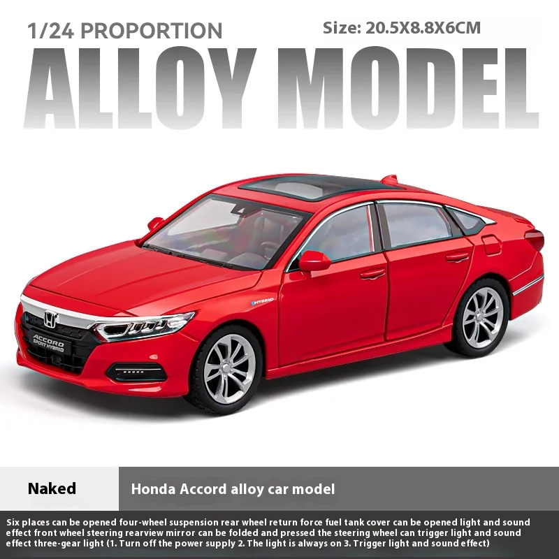 White 1:24 Scale Honda Accord Diecast Model 12 White 1:24 Scale Honda Accord Diecast Model - Image 12