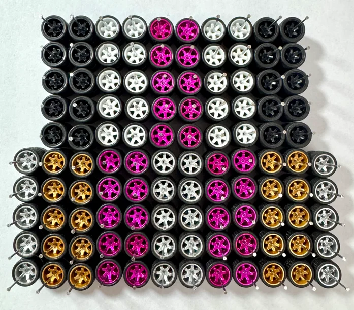 1/64 Scale Alloy Car Wheels Set of 55 2 1/64 Scale Alloy Car Wheels Set of 55 - Image 2