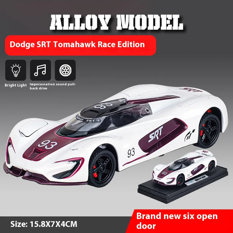 1:32 Scale White Sports Car Model with Graphics 9 1:32 Scale White Sports Car Model with Graphics - Image 9