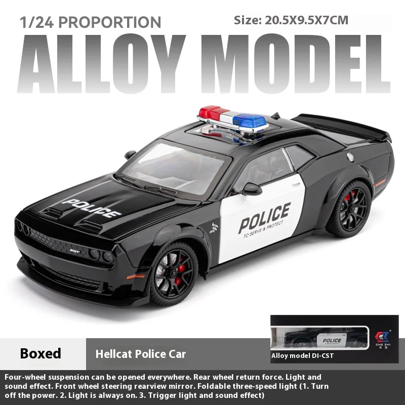 1:24 Dodge Challenger SRT Hellcat Police Model 9 1:24 Dodge Challenger SRT Hellcat Police Model - Image 9