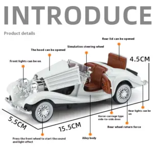 1:32 Scale Classic Car Model in White 11 S1383b9e3d30a49d7bd95a2db8ca8e78d5 1