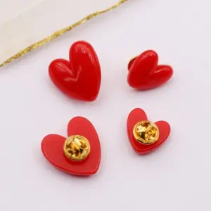 Set of 4 Red Heart-Shaped Brooches 8 S162b6dfa6fc2421bb1aeb6520ce44576Z