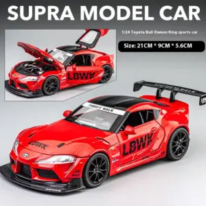 1:22 Scale Diecast Toyota Supra Model Red 28 S166ff7039f2b49d5995bb860a0ad2f30B