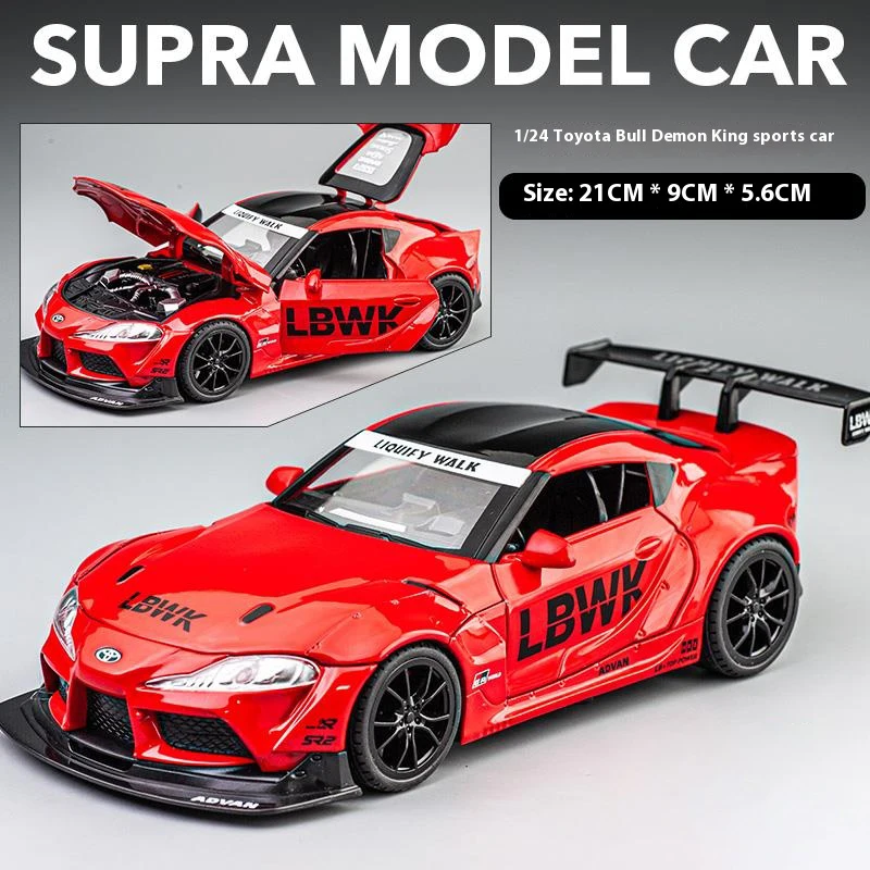 1:22 Scale Diecast Toyota Supra Model Red 14 1:22 Scale Diecast Toyota Supra Model Red - Image 14