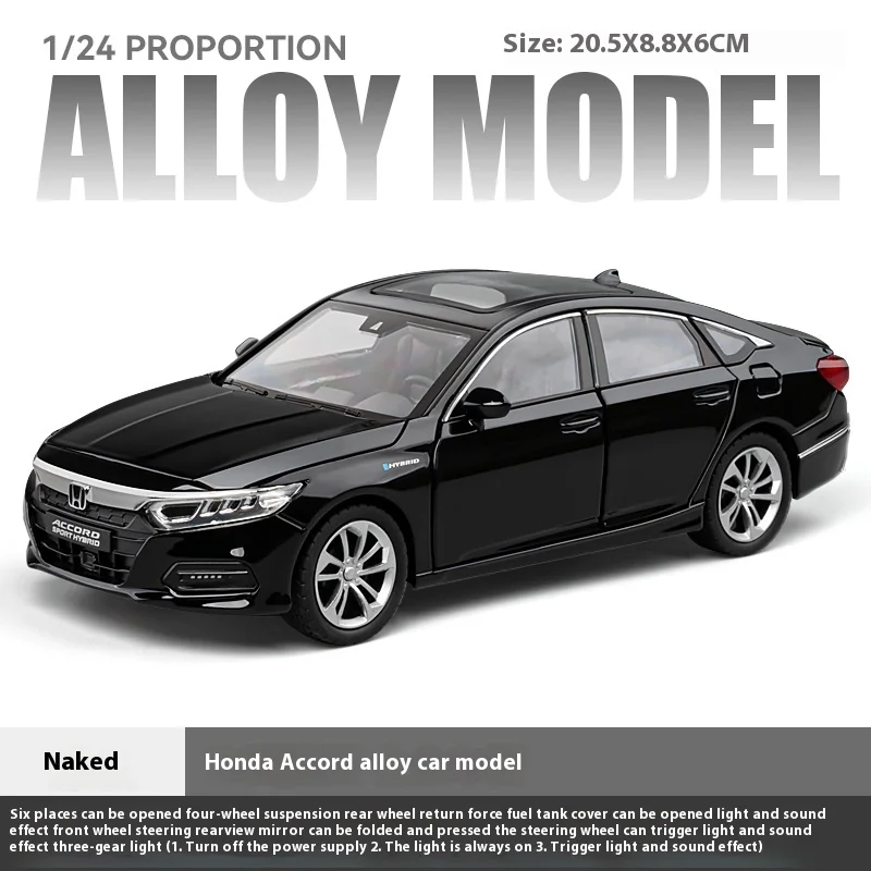 White 1:24 Scale Honda Accord Diecast Model 13 White 1:24 Scale Honda Accord Diecast Model - Image 13