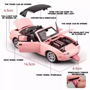 Vibrant Pink Mazda MX-5 Miata Diecast Model 15 S19964d33ba9a468fb7c69662910e4dfa0