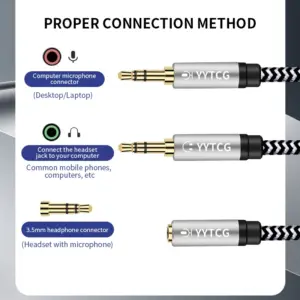 3.5mm Female to Dual Male Audio Splitter Cable 8 S1e81f51ec2234354a938be01513e03baw 1
