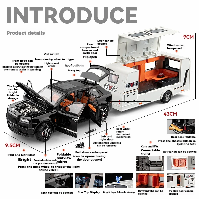 1:20 Rolls Royce Cullinan Diecast Model 3 1:20 Rolls Royce Cullinan Diecast Model - Image 3