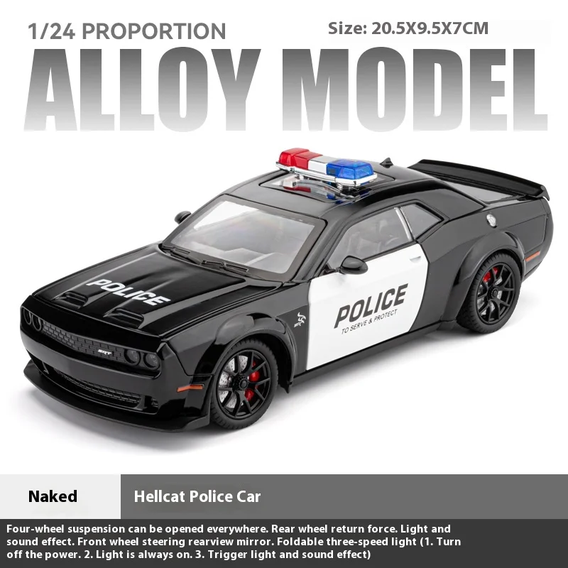 1:24 Dodge Challenger SRT Hellcat Police Model 7 1:24 Dodge Challenger SRT Hellcat Police Model - Image 7
