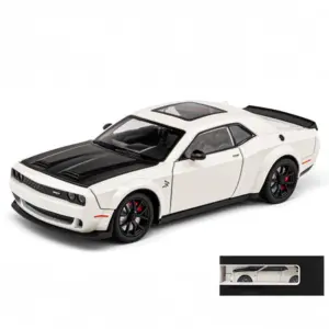 White Dodge Challenger Hellcat Redeye Diecast Model 1:24 32 S20e633289b9f4d139b0cc1968c41f80c0
