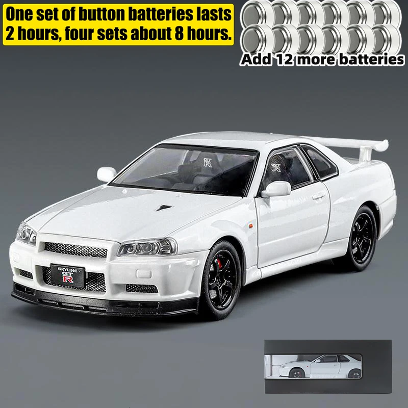 Nissan GTR R34 Skyline 1:24 Diecast Model 12 Nissan GTR R34 Skyline 1:24 Diecast Model - Image 12