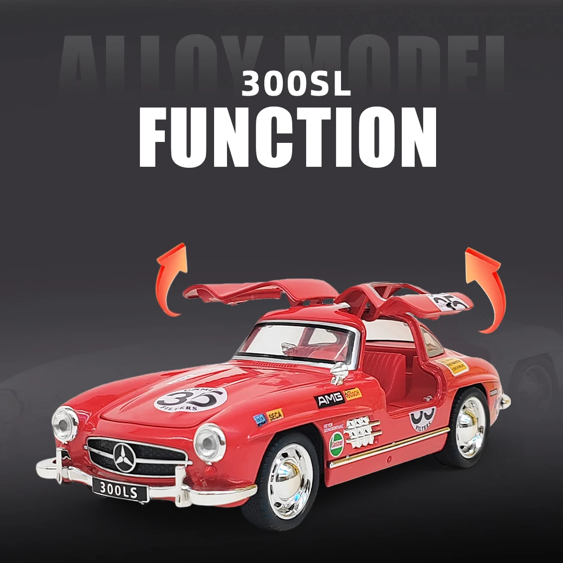 1:32 Scale Benz 300SL Diecast Model Car 5 1:32 Scale Benz 300SL Diecast Model Car - Image 5