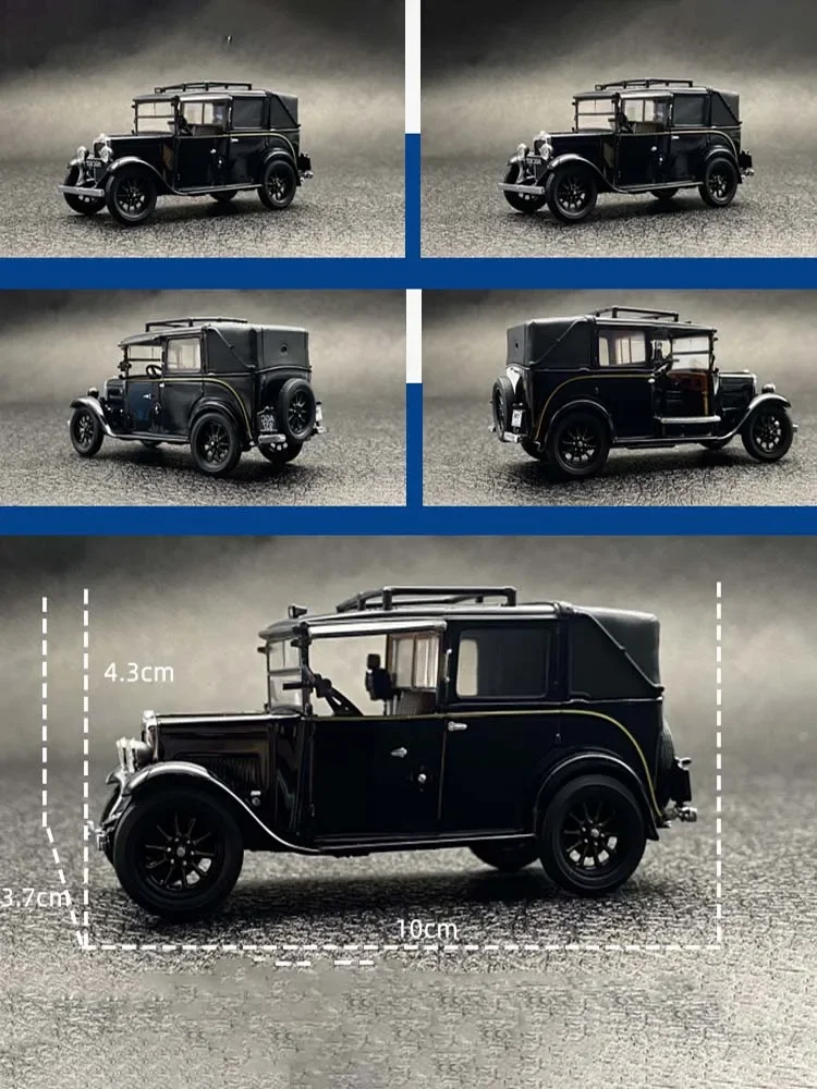 1/43 Scale Diecast Retro Taxi Model Classic 2 1/43 Scale Diecast Retro Taxi Model Classic - Image 2