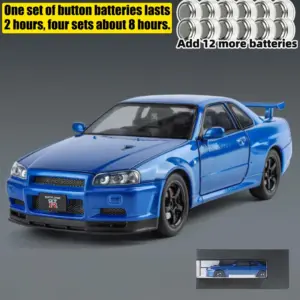 Nissan GTR R34 Skyline 1:24 Diecast Model 28 S2742f56c447c413bbd85e149d7def54ay