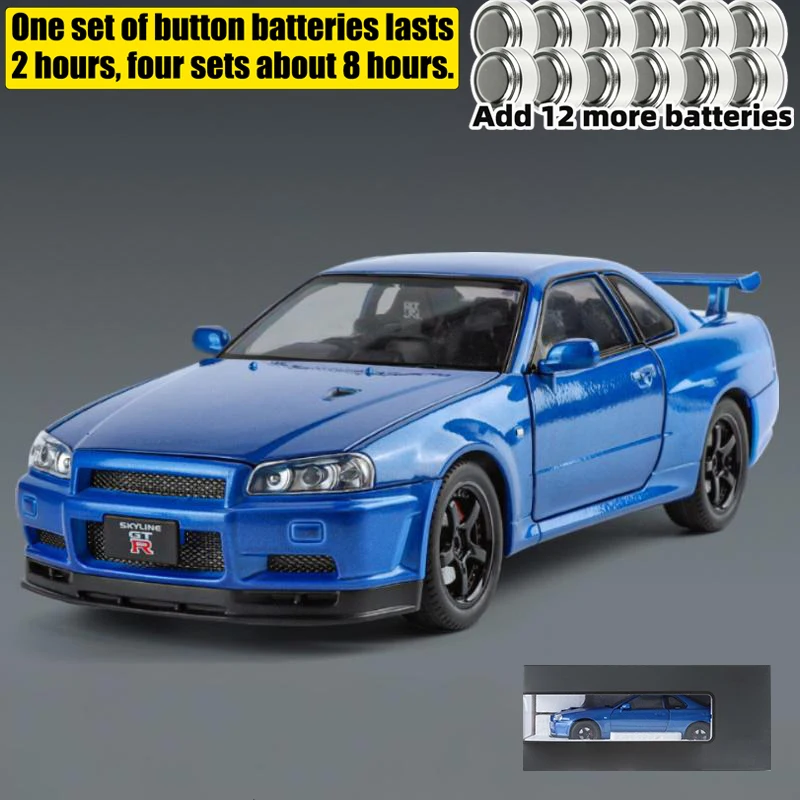 Nissan GTR R34 Skyline 1:24 Diecast Model 11 Nissan GTR R34 Skyline 1:24 Diecast Model - Image 11