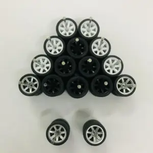 11mm Wheel Set for 1/64 Scale Models 18 S2ff5ca2707584e9b8b26400cff275565R