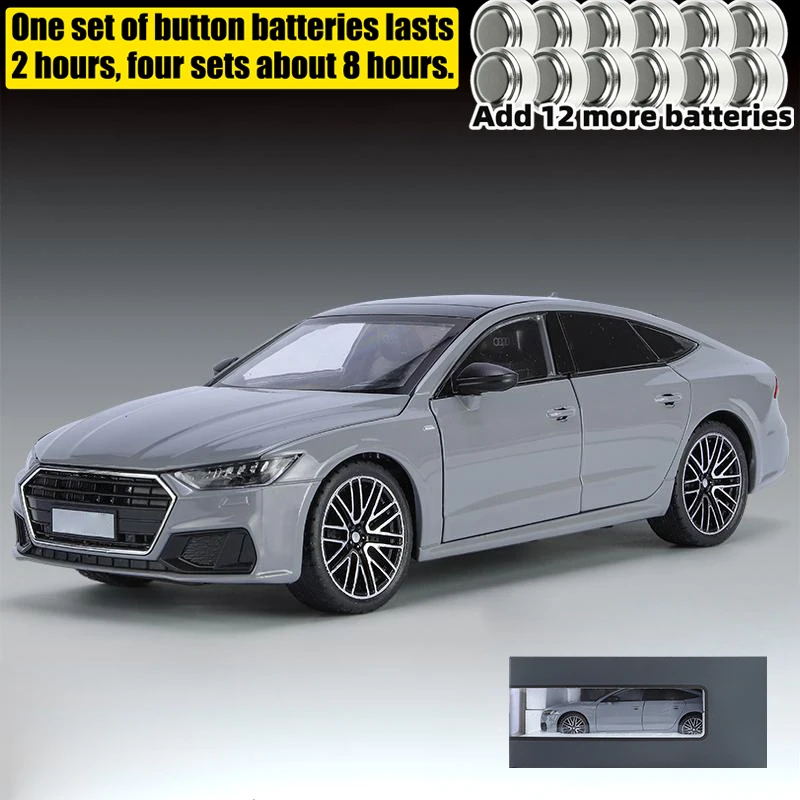 1/24 Scale Metallic Blue Alloy Model Car 12 1/24 Scale Metallic Blue Alloy Model Car - Image 12