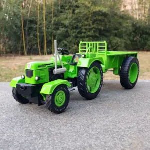 1:18 Scale Vintage Red Tractor Model with Trailer 12 S3057b099d1f34910be8459a788a1c772w