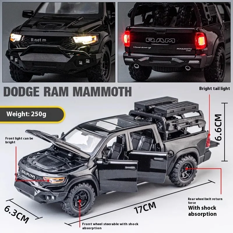 Dodge Mammoth 1000 TRX 1:32 Scale Diecast Model 2 Dodge Mammoth 1000 TRX 1:32 Scale Diecast Model - Image 2