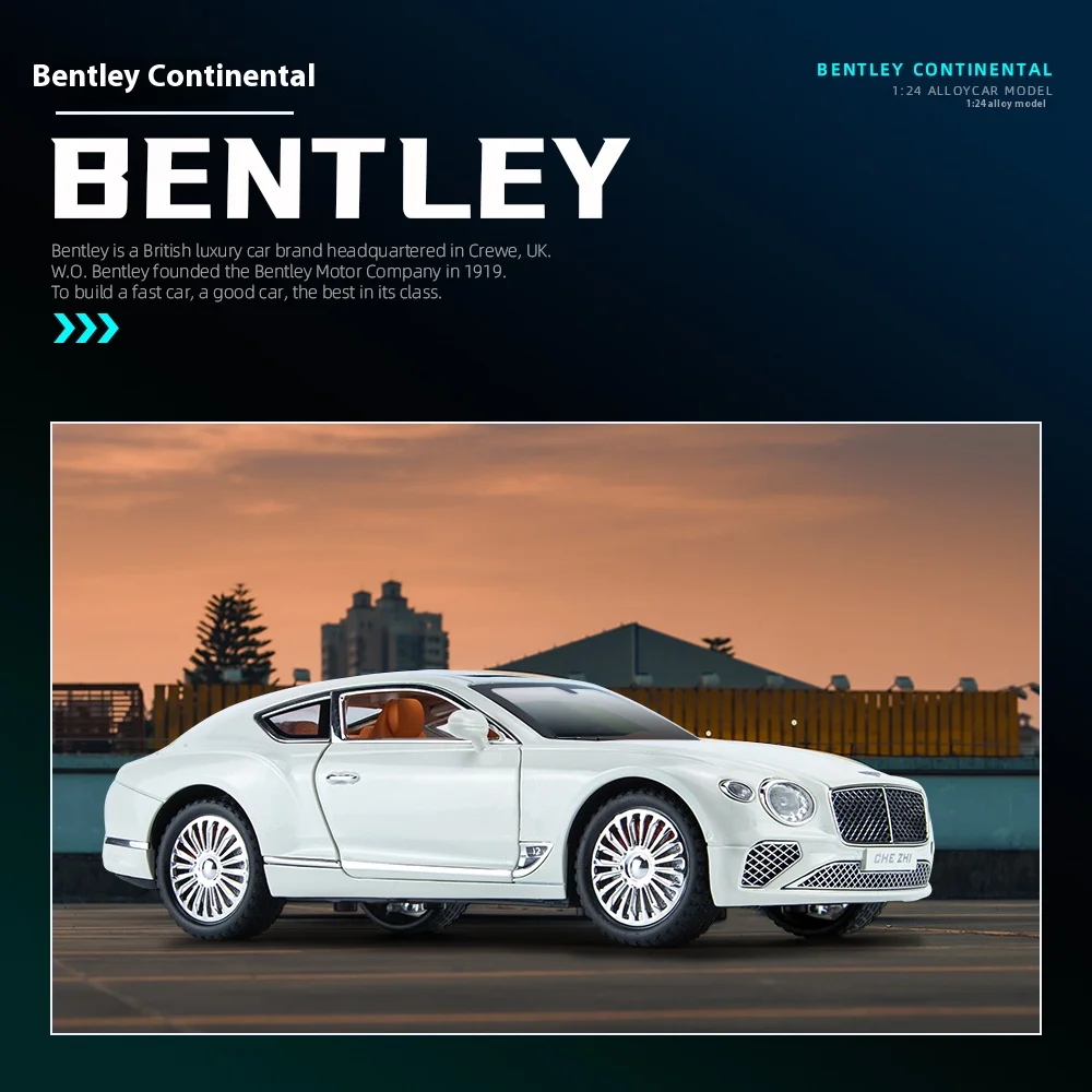 Continental GT 1:24 Scale Alloy Model Car 6 Continental GT 1:24 Scale Alloy Model Car - Image 6