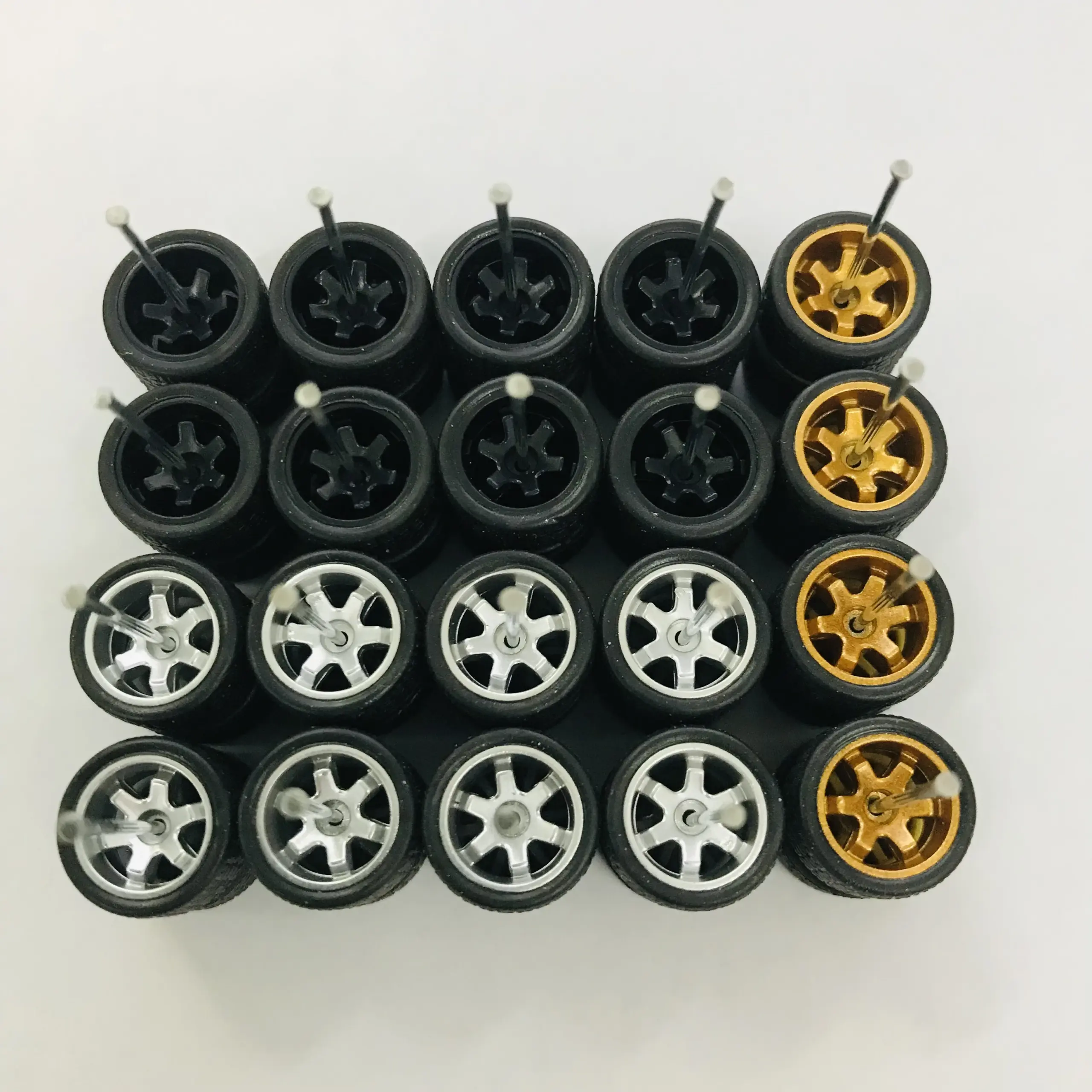 1/64 Scale Alloy Car Model Wheel Set 3 1/64 Scale Alloy Car Model Wheel Set - Image 3