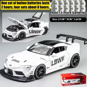 1:22 Scale Diecast Toyota Supra Model Red 25 S317b07a0b3414787a06b1ff14e49722eZ