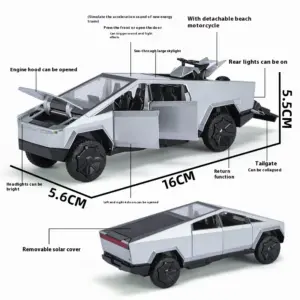 1:32 Scale Die-Cast Cybertruck Model with ATV 14 S31a4ca073f79449e8eb5e6610d62a77ft