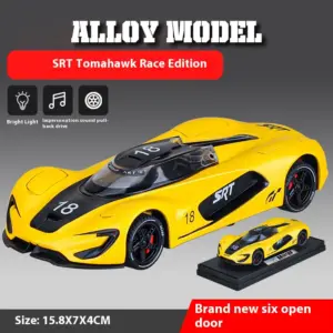 1:32 Scale White Sports Car Model with Graphics 16 S34e454360c184ef1b093c521f2a5ad01w