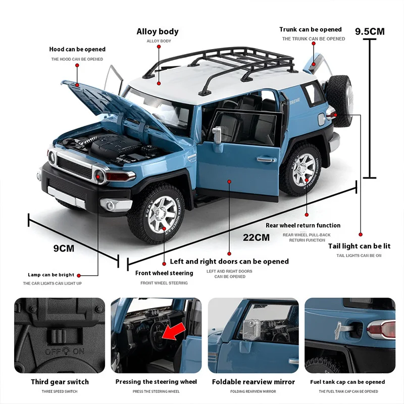 1:24 Scale Off-Road Vehicle Model with Roof Rack 2 1:24 Scale Off-Road Vehicle Model with Roof Rack - Image 2