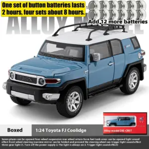 1:24 Scale Toyota FJ Cruiser Diecast Model 33 S370fb266913f4325b9c22a1e25868b6d5