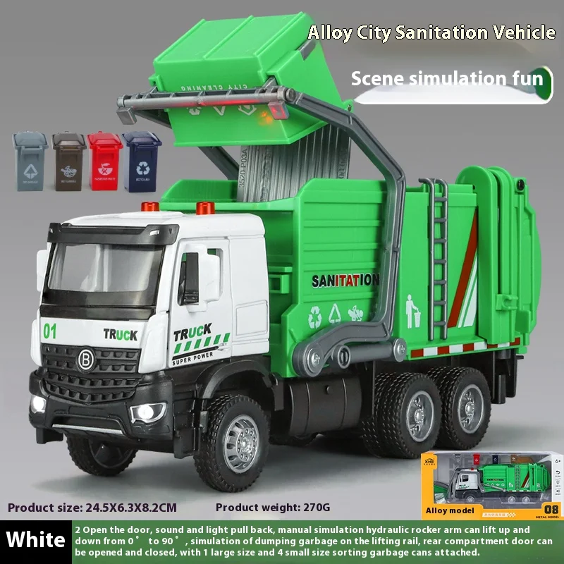 1:35 Scale Metal Urban Sanitation Vehicle Model 7 1:35 Scale Metal Urban Sanitation Vehicle Model - Image 7