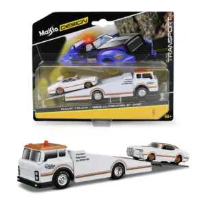 Maisto 1:64 Die-Cast Flatbed Truck and BMW M3 E30 45 S3983d18a506148f8b715bd9e1fc91bd6N