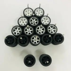 11mm Wheel Set for 1/64 Scale Models 19 S3ba22d46e7604200b163b61afc1ca749g