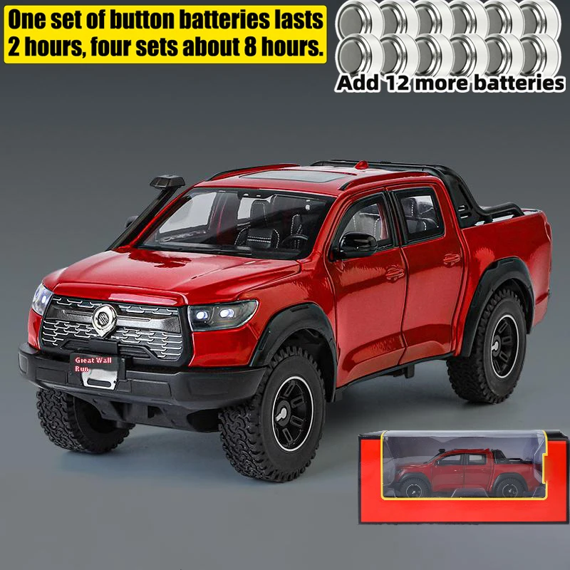 Vibrant Red Great Wall POER Pickup 1:24 Diecast Model 8 Vibrant Red Great Wall POER Pickup 1:24 Diecast Model - Image 8