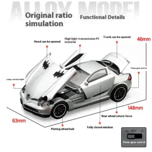 Zinc Alloy Sports Car Model 1:32 Scale 12 S3e6dc476991b4512af7dc680929a75e2D 1