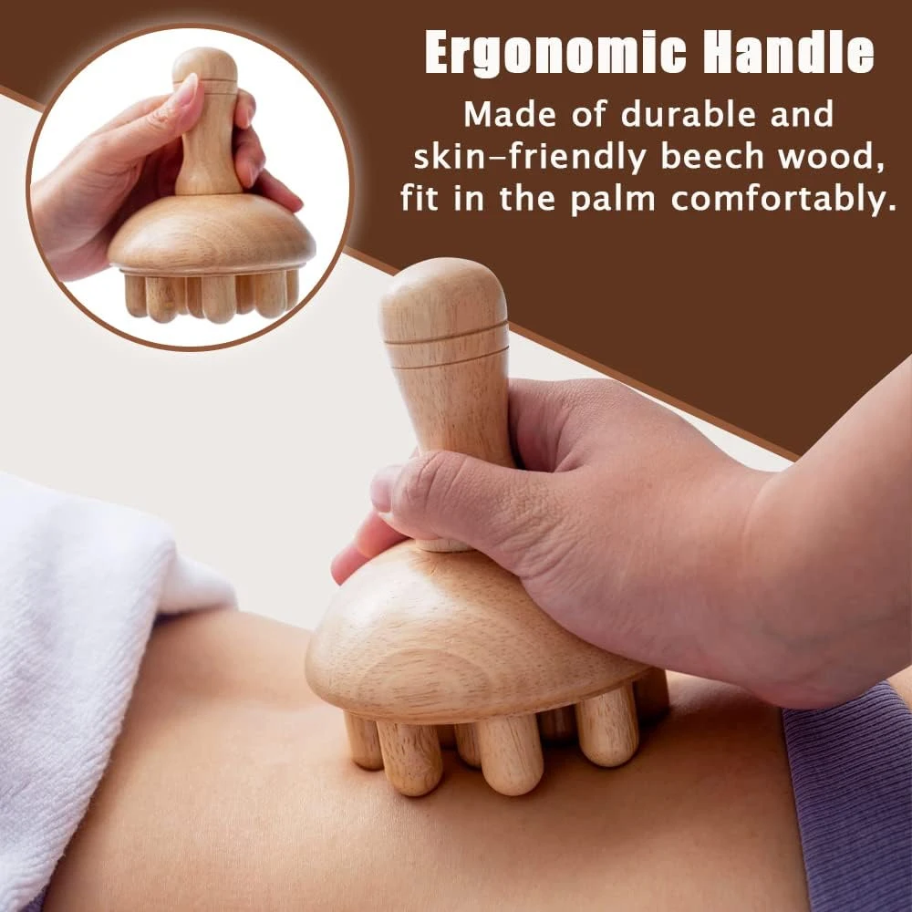 Wooden Mushroom Massage Tool for Self-Care 3 Wooden Mushroom Massage Tool for Self-Care - Image 3