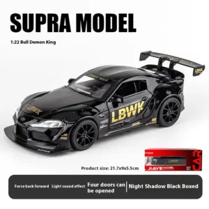 Sleek Black Alloy Model Car with Gold Accents 17 S41aeb22d0c174e3c801287a7676d1a85s