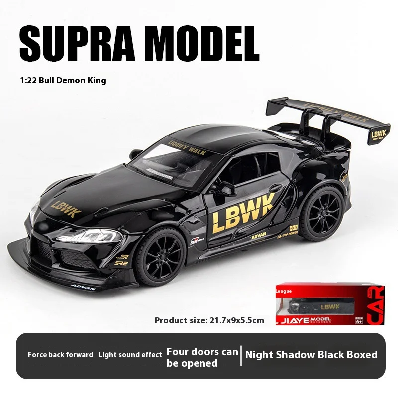 Sleek Black Alloy Model Car with Gold Accents 9 Sleek Black Alloy Model Car with Gold Accents - Image 9