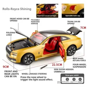 Rolls Royce Spectre 1:24 Diecast Model Car 22 S4365f0d98f7d42cbb0b5b486fa09cf02G