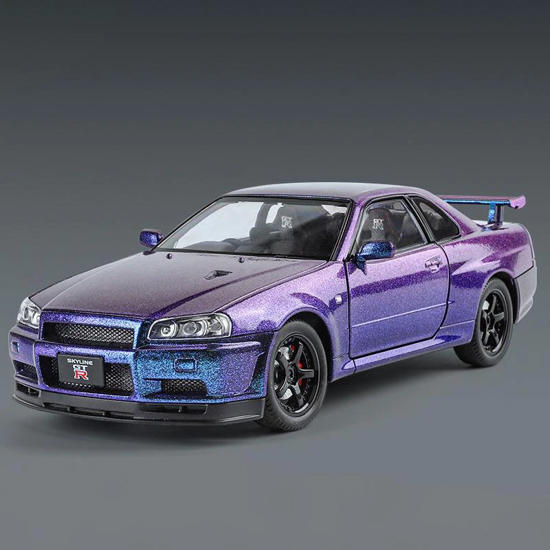 Nissan GTR R34 Skyline 1:24 Diecast Model 9 Nissan GTR R34 Skyline 1:24 Diecast Model - Image 9