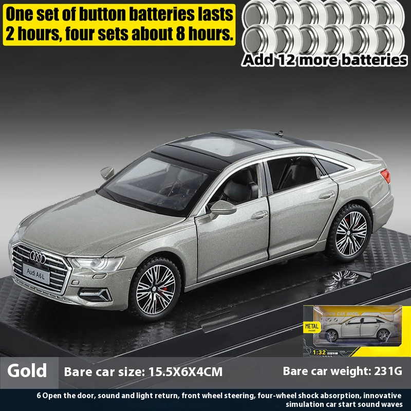Audi A6L Luxury Midsize Sedan Diecast Model 1:32 11 Audi A6L Luxury Midsize Sedan Diecast Model 1:32 - Image 11